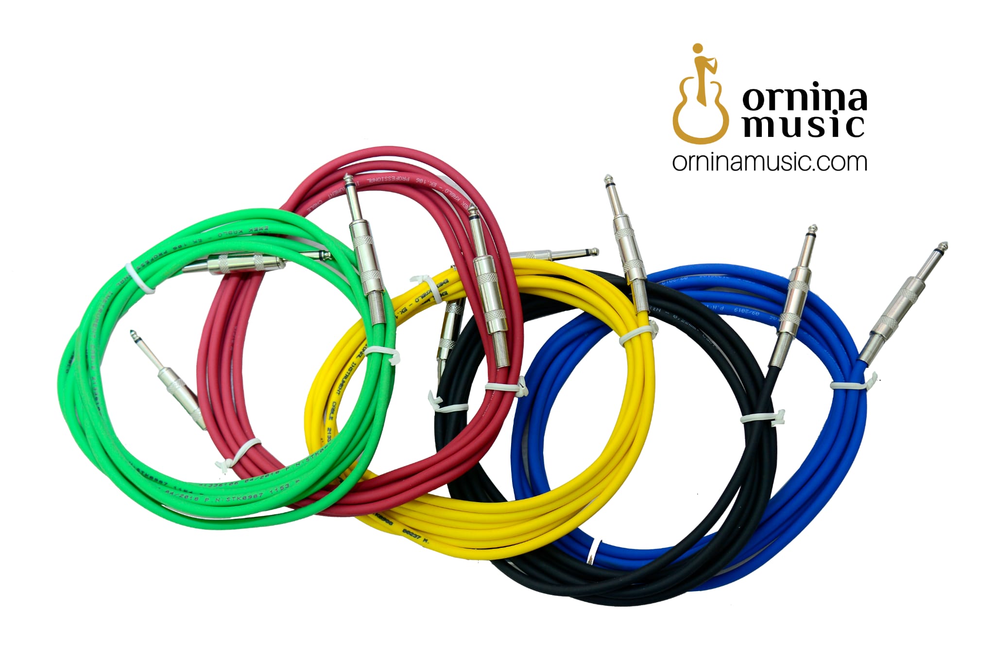 Instrument Cable Mono Jack - Blue / Red / Green