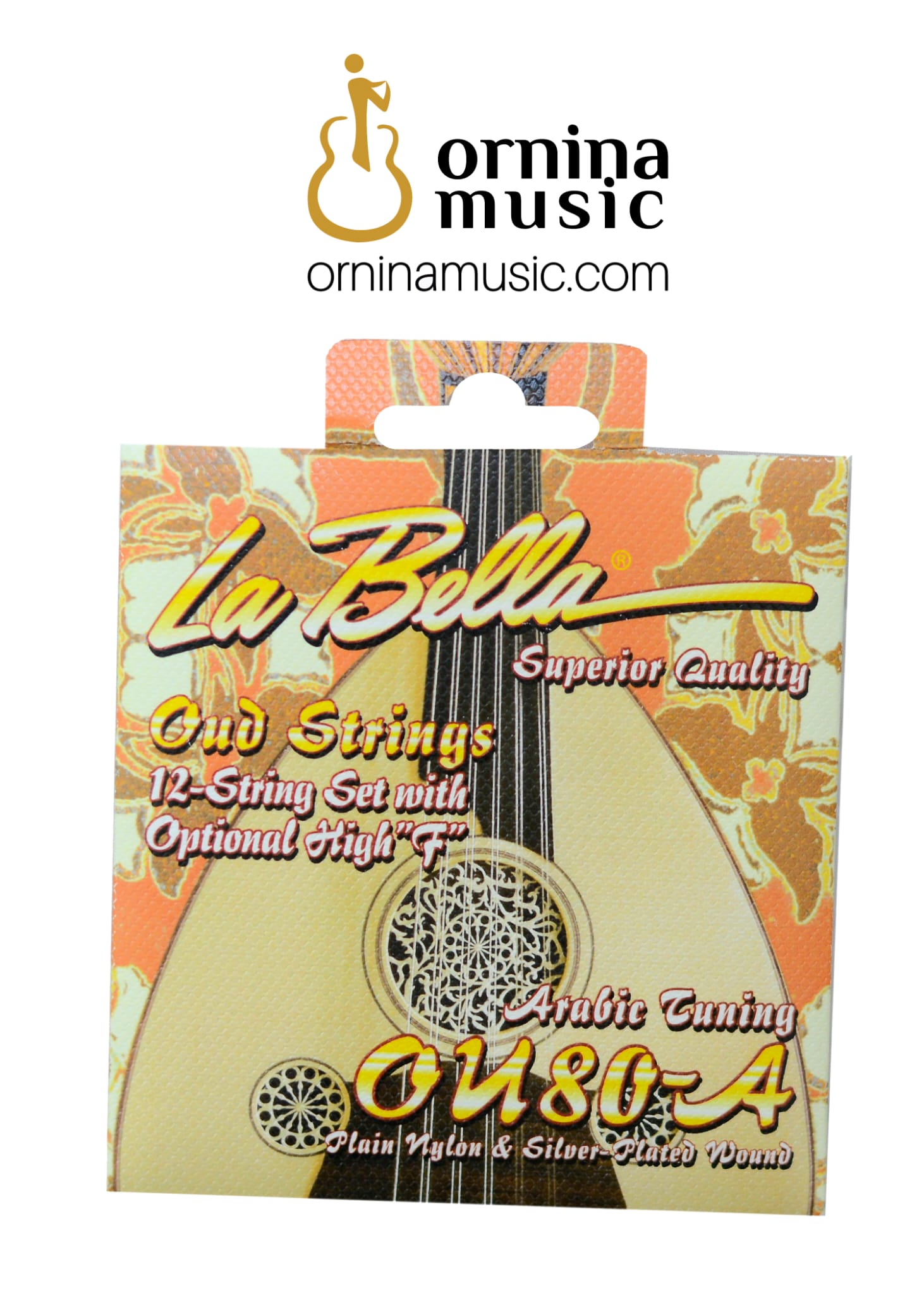 Arabic Tuning Oud 12-String Set With Optional Quality “ F ” Superior Quality